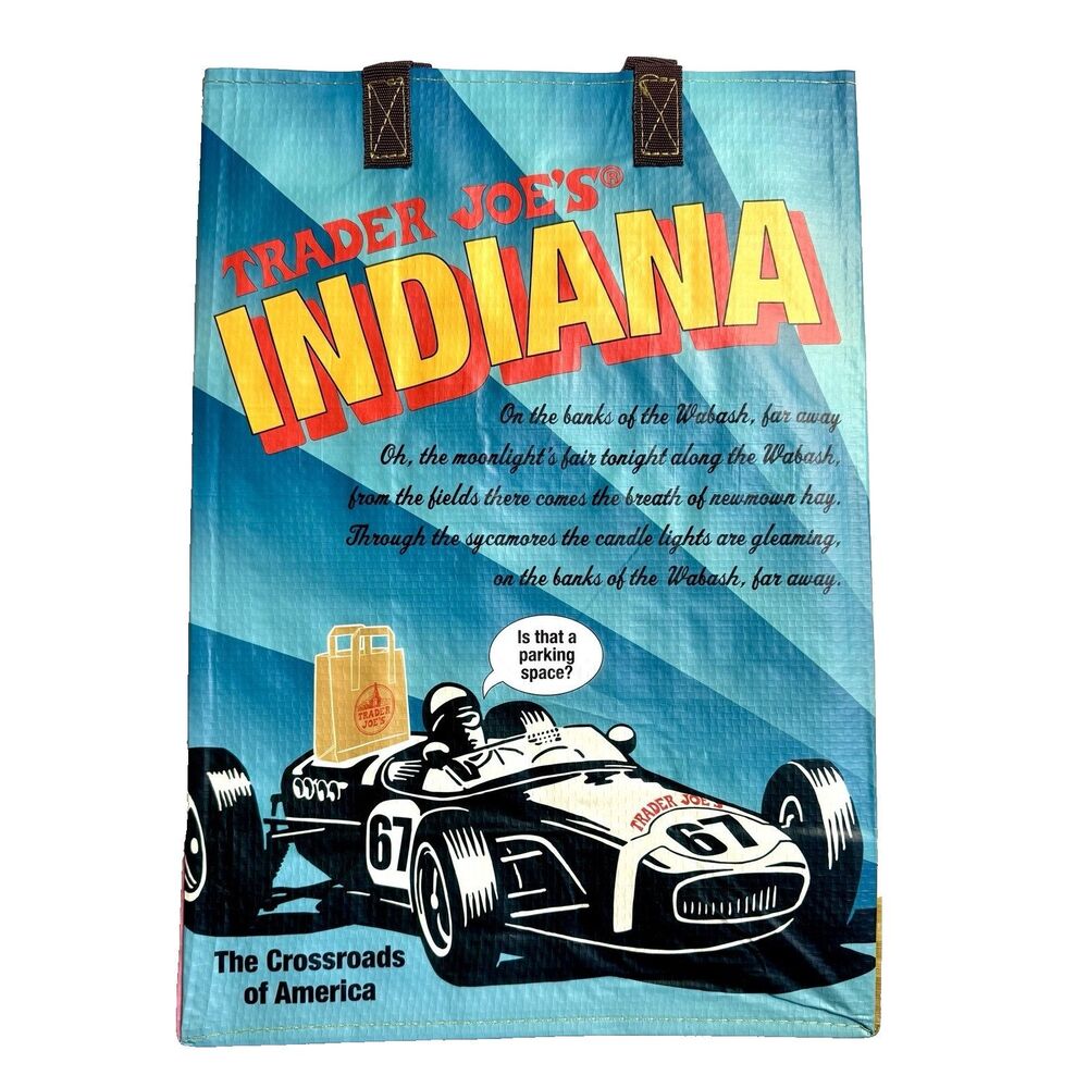 Indiana Trader Joe's Reusable Shopping Bag New With Tags NWT Tote